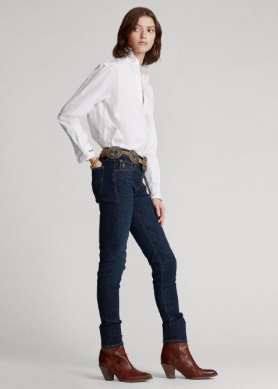 Calças De Ganga Polo Ralph Lauren Tompkins Skinny Mulher 87091-GUEL